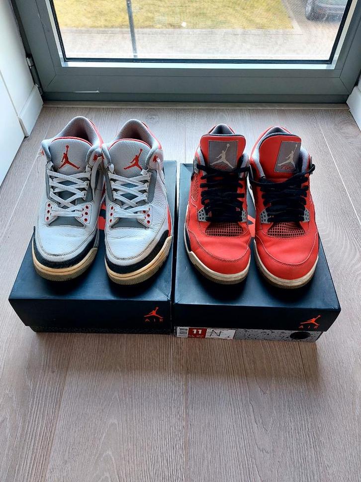 Pack : Jordan 3 & 4, Vêtements | Hommes, Chaussures, Porté, Baskets, Autres couleurs, Enlèvement ou Envoi