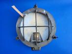 Machinekamerlamp Ronde bullseye lamp brons diameter 30cm, Ophalen of Verzenden, Gebruikt, Overige typen