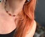 Collier en argent avec ambre, Enlèvement ou Envoi, Comme neuf, Argent, Argent