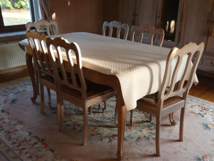 Wit eiken eetkamer (zeldzaam !), Huis en Inrichting, Complete eetkamers, Ophalen