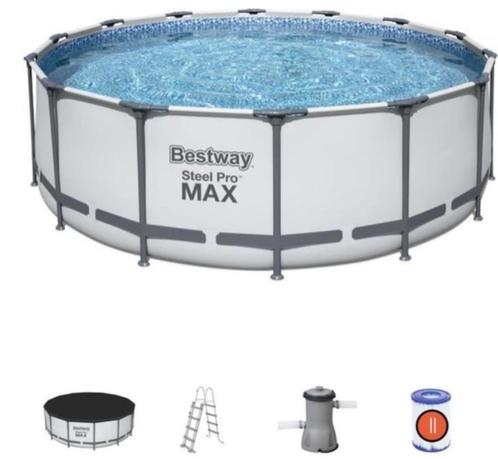 BESTWAY Steel Pro Max zwembad 427 x 122 cm - Rond Nieuw!!!, Tuin en Terras, Zwembaden, Nieuw, Opzetzwembad, 120 cm of meer, 400 cm of meer