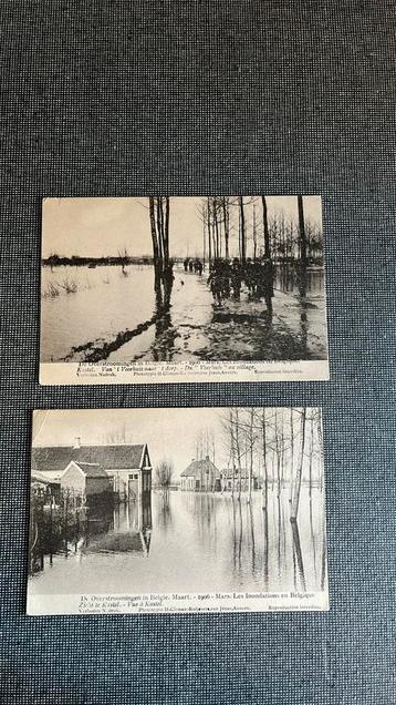 Kastel: (Hamme) 2 kaarten overstroming 1906 (Oost-Vl.), Enlèvement ou Envoi