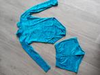 Lichtblauw turnpakje studio minne maat1/2, Sport en Fitness, Turnen, Ophalen of Verzenden, Zo goed als nieuw, Blauw, Turnpak(je)