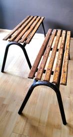 ✔️2 vintage tafelbanken/tuin, Tuin en Terras, Ophalen of Verzenden, Hout