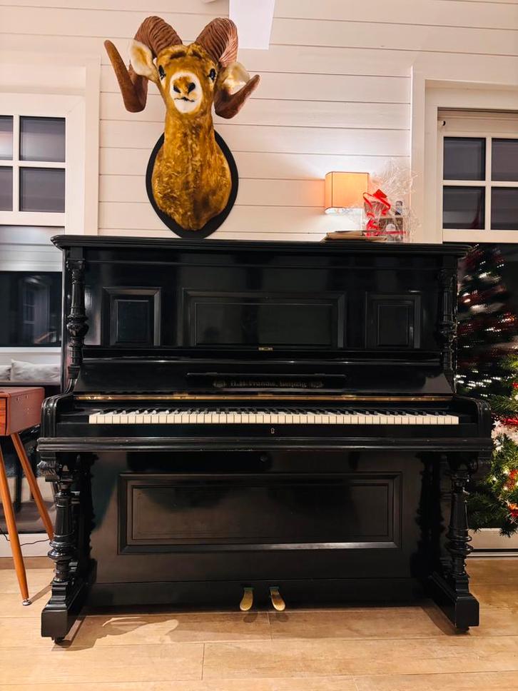 Piano droit - A. H. Francke - Leipzig, Musique & Instruments, Pianos, Utilisé, Piano, Noir, Enlèvement