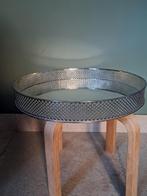 Mooie zilverkleurige spiegelschaal (zie foto's), Overige materialen, Gebruikt, Schaal, Rond
