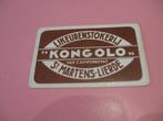 Oude speelkaart Likeurstokerij Kongolo , St Martens Lierde, Verzamelen, Ophalen of Verzenden, Zo goed als nieuw, Speelkaart(en)
