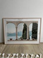 Poster meer/bergen inclusief kader 72x52 cm en ophanghaakje, Ophalen, Zo goed als nieuw