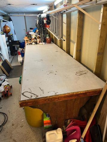 oude houten werktafel (update 1 tafel verkocht ondertussen) disponible aux enchères