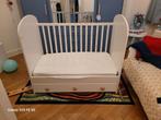 Uitschuifbaar babybed met opberglade - IKEA, Ophalen, Zo goed als nieuw, Minder dan 140 cm, Matras