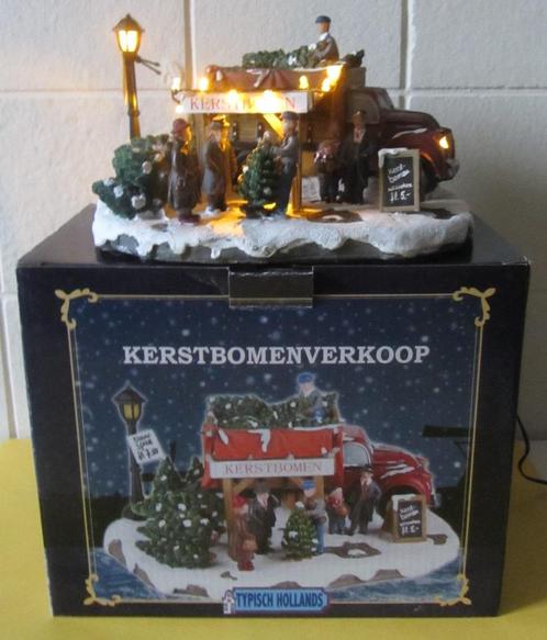 Tafereel Kerstbomenverkoop-Typisch Hollands-Collectors item, Divers, Noël, Utilisé, Enlèvement ou Envoi