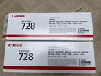 2 stuks nieuwe originele cartridges toners Canon 728, Computers en Software, Ophalen of Verzenden, Nieuw, Toner, Canon
