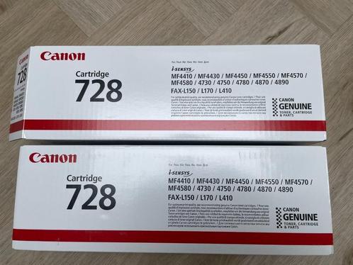 2 stuks nieuwe originele cartridges toners Canon 728, Computers en Software, Printerbenodigdheden, Nieuw, Toner, Ophalen of Verzenden