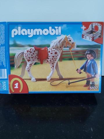 Playmobil knabstrupper  met paardenbox  - 5107 beschikbaar voor biedingen