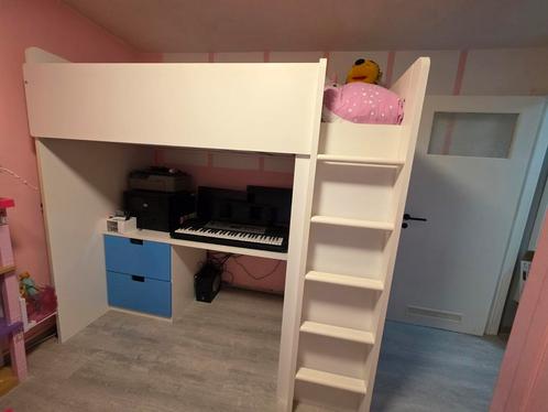 Hoogslaper met bureau en kleerkast, Kinderen en Baby's, Kinderkamer | Stapelbedden en Hoogslapers, Zo goed als nieuw, Hoogslaper