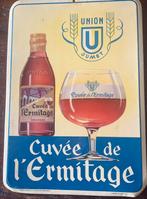 Cuvée de l'Hermitage Bière, Collections, Enlèvement ou Envoi, Utilisé, Panneau, Plaque ou Plaquette publicitaire, Autres marques