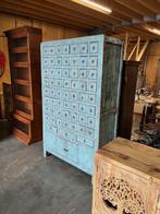Antieke Ladenkast India Kleur Oud Blauw Uniek Exemplaar, Ophalen of Verzenden