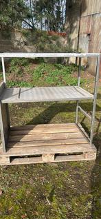 Zwaar metalen rek met traanplaat, Doe-het-zelf en Bouw, Ophalen, Gebruikt