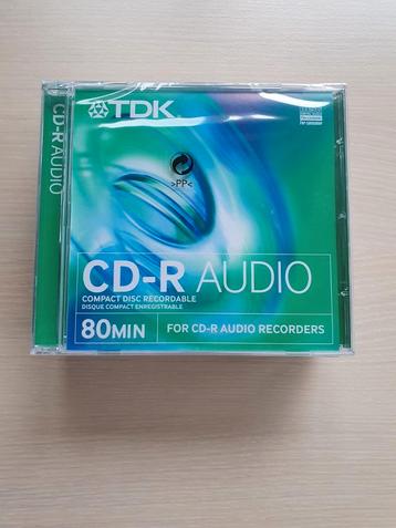 5 CD-R Audio 80 min TDK voor audio recorders. Nieuw. beschikbaar voor biedingen