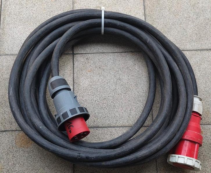 Verlengkabels rubber CTFBN 5g16 - 5p 63a 400V, Bricolage & Construction, Électricité & Câbles, Utilisé, Prise de courant, Enlèvement