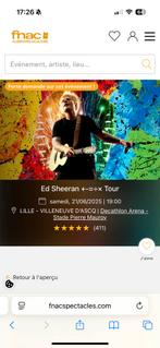 2 tickets pour concert ed sheeran le 21juin a lille, Tickets en Kaartjes, Concerten | Pop