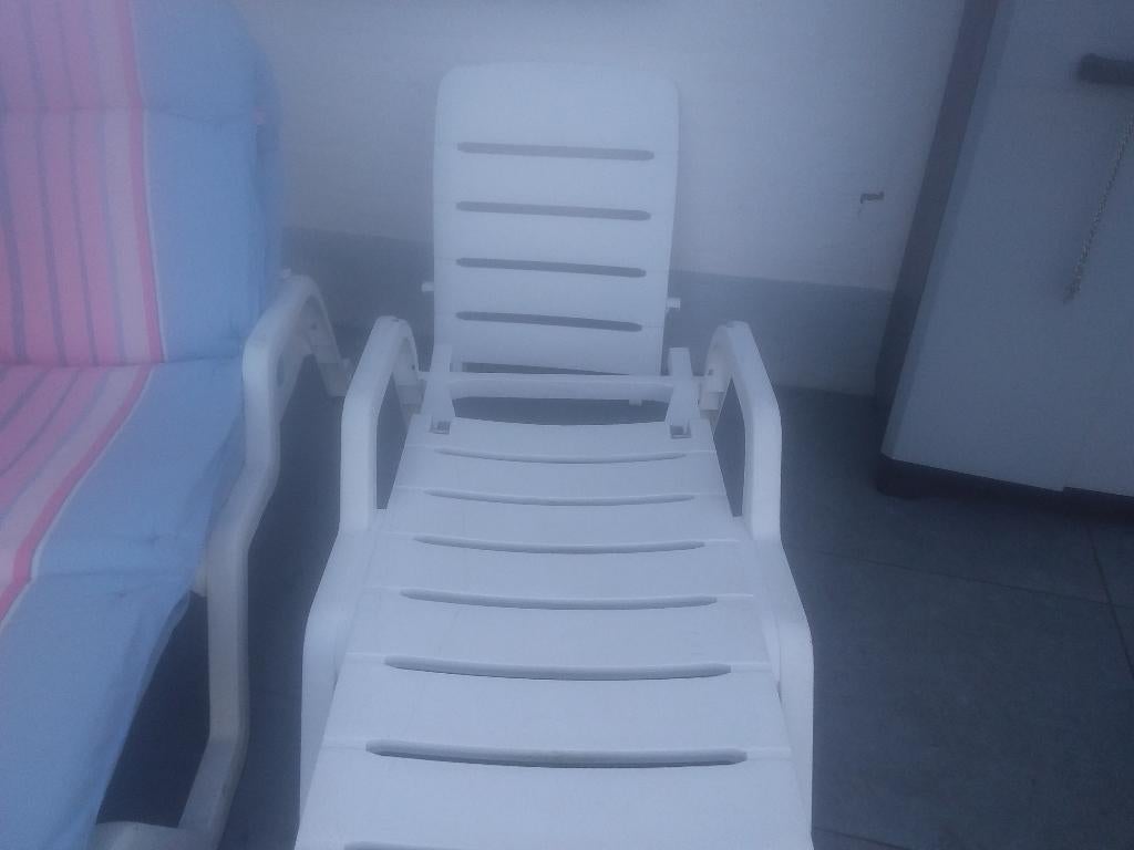 Ligzetels, Jardin & Terrasse, Chaises longues, Enlèvement, Utilisé, Plastique, Réglable