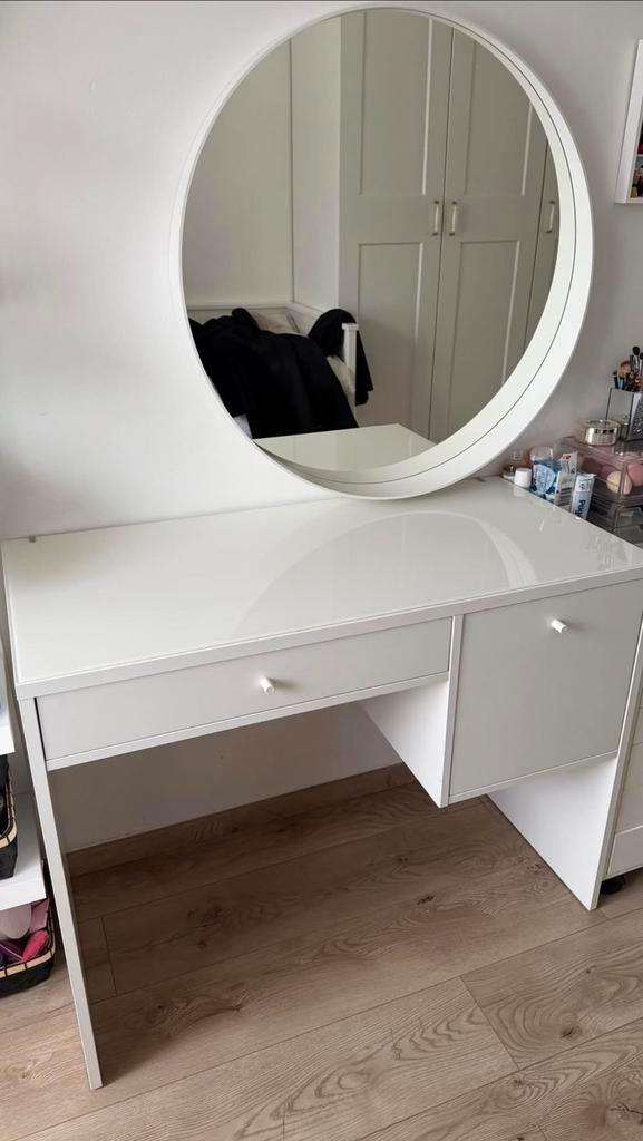 Coiffeuse blanche, Maison & Meubles, Tables | Coiffeuses, Comme neuf, Enlèvement