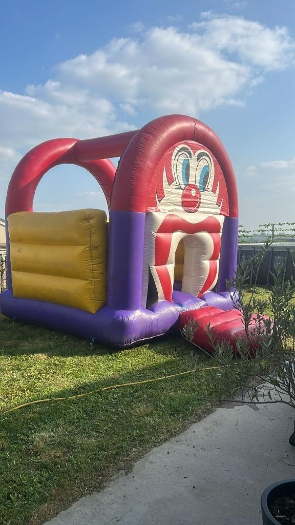 Springkasteel met blower 3m x 3m, Ophalen, Gebruikt