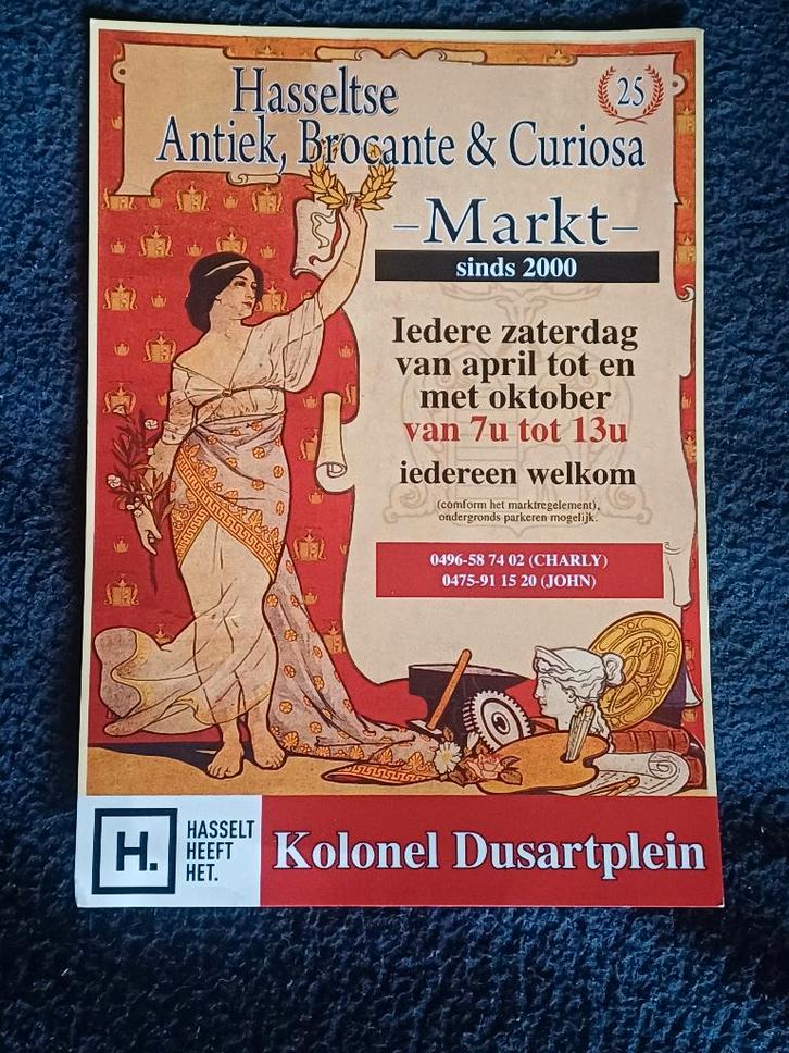 Hasseltse antiek-&brocantemarkt start nieuw seizoen, Collections, Marques & Objets publicitaires, Enlèvement