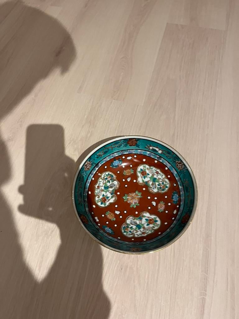 Oosterse porseleinen sierschaal – mooie decoratie, Antiek en Kunst, Antiek | Vazen, Ophalen