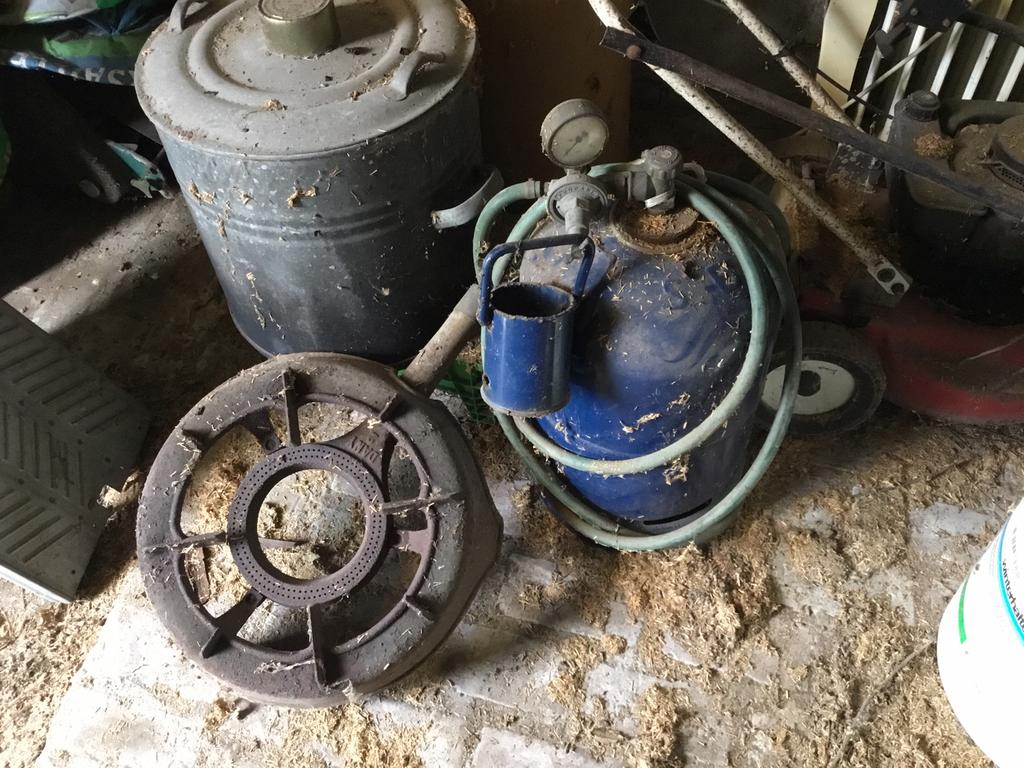 Gasbek met gasfles, Ophalen, Gebruikt, Minder dan 100 cm