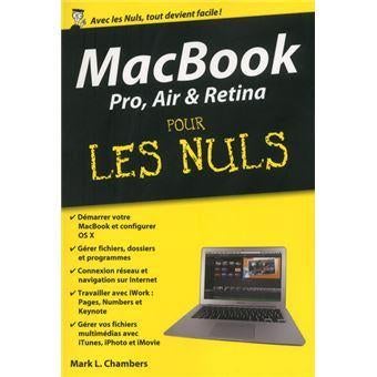 Macbook pro air é retina pour les Nuls Mark L. Chambers, Ophalen of Verzenden, Zo goed als nieuw, MacBook