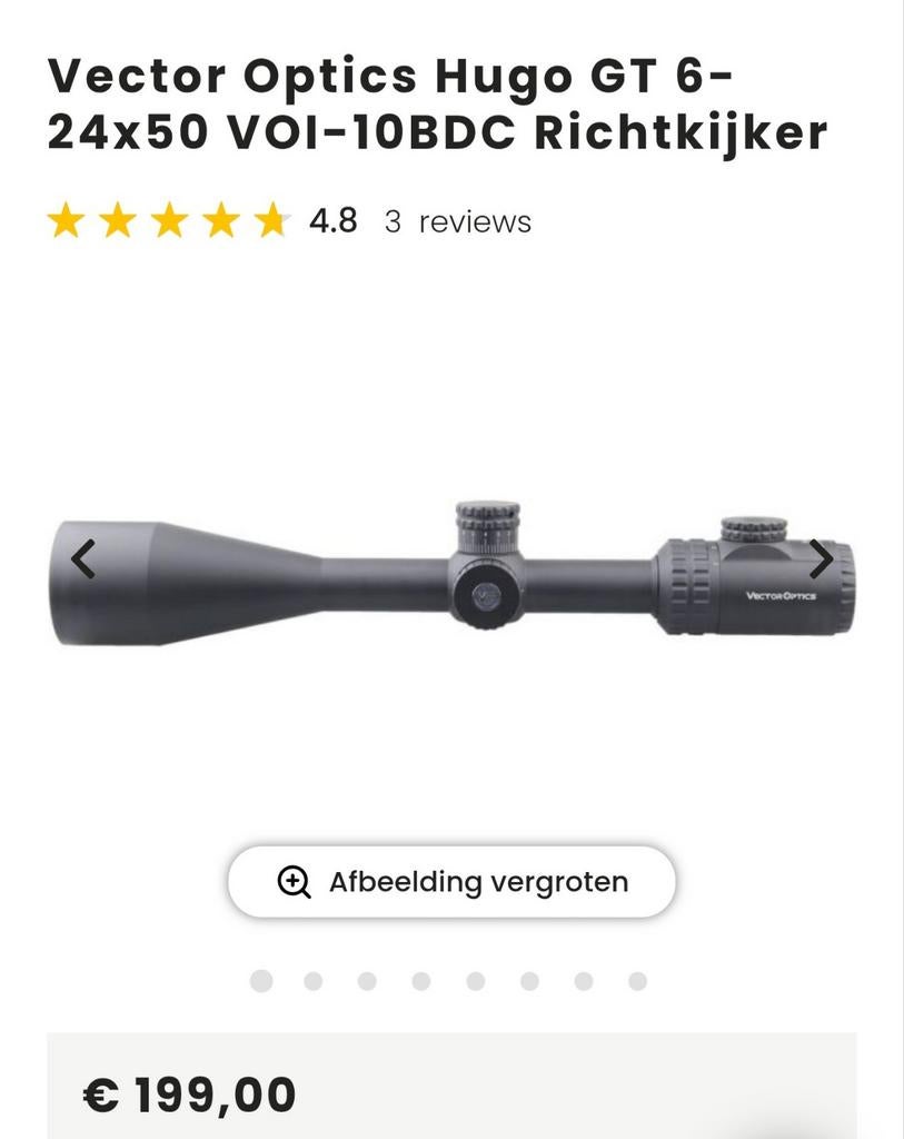 Lunette vector optics, Enlèvement