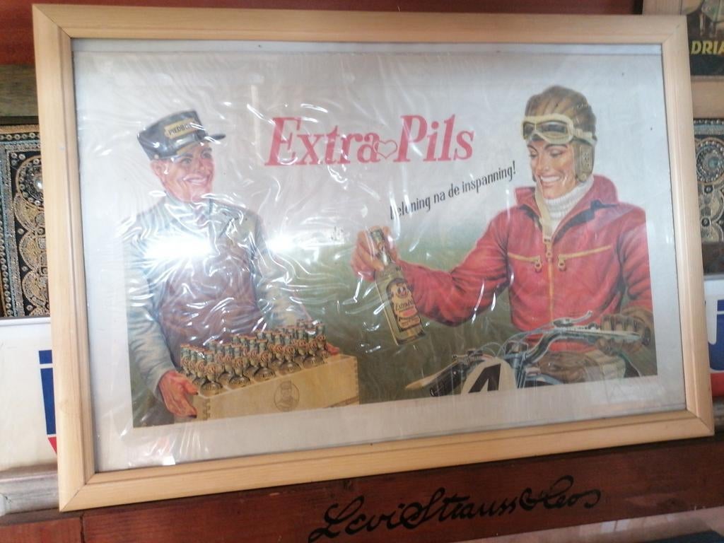 Très ancienne publicité à Piedbeuf, Collections, Marques & Objets publicitaires, Enlèvement ou Envoi