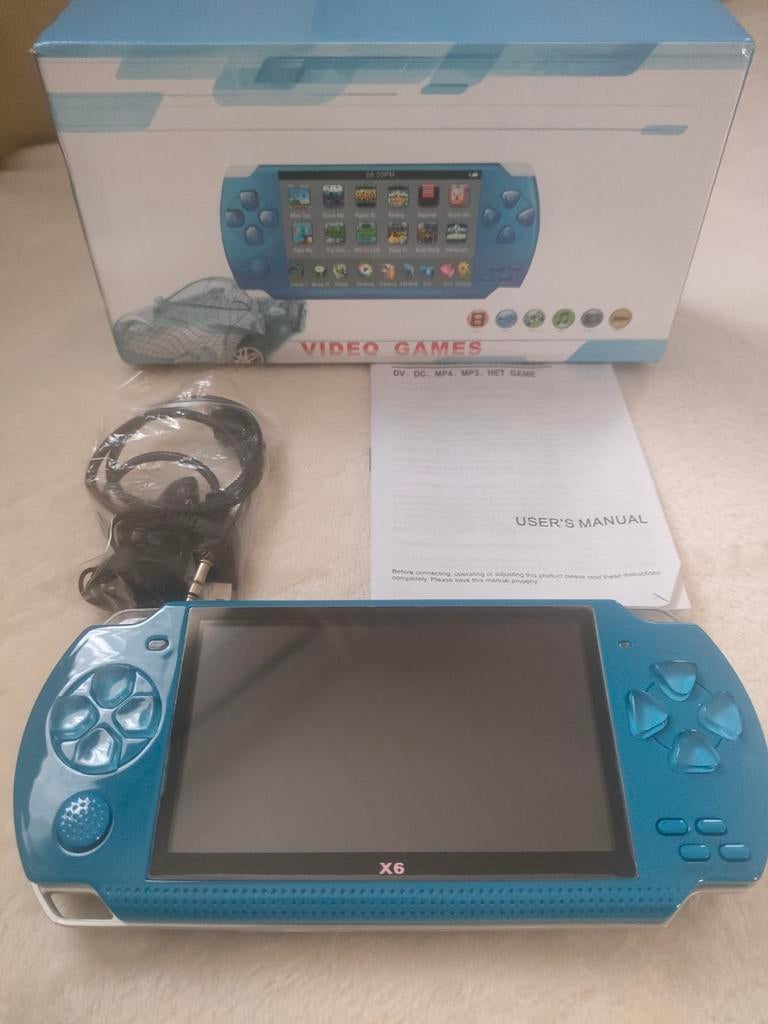 Console portable bleue rétrogaming avec jeux, Consoles de jeu & Jeux vidéo, Enlèvement ou Envoi, Avec jeux