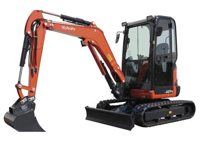 Kubota U27-4 HI, minigraver, minikraan, 2 stuks, Nieuw!, Bricolage & Construction, Outillage | Autres Machines, Neuf, Enlèvement