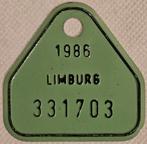 Plaque de branchement de vélo Limburg 1986 331703
Cet objet, Collections, Enlèvement ou Envoi