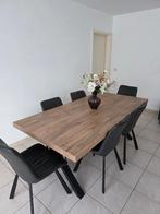Te koop: 6 prachtige eetkamer stoelen, Ophalen, Gebruikt, Zwart, Leer