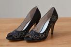 KEN SHOE FASHION ZWARTE DAMESSCHOEN MET HOGE HAK/M 38, Kleding | Dames, Zwart, Ophalen of Verzenden, Zo goed als nieuw, Schoenen met hoge hakken