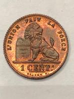 Munt België 1 cent koper Albert I jaartal 1914 frans UNC !!, Ophalen of Verzenden, Overig, Losse munt