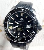 TAG Heuer Aquaracer herenhorloge, zwart WAY201A.FT6142, Handtassen en Accessoires, Horloges | Heren, Staal, Gebruikt, Staal, Ophalen of Verzenden