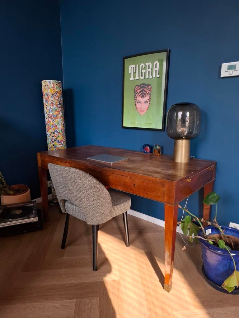 Stoffen grijze stoel, Huis en Inrichting, Stoelen, Ophalen