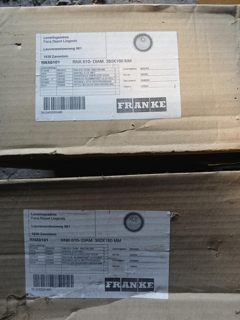 Inbouw spoelbakken, Ophalen