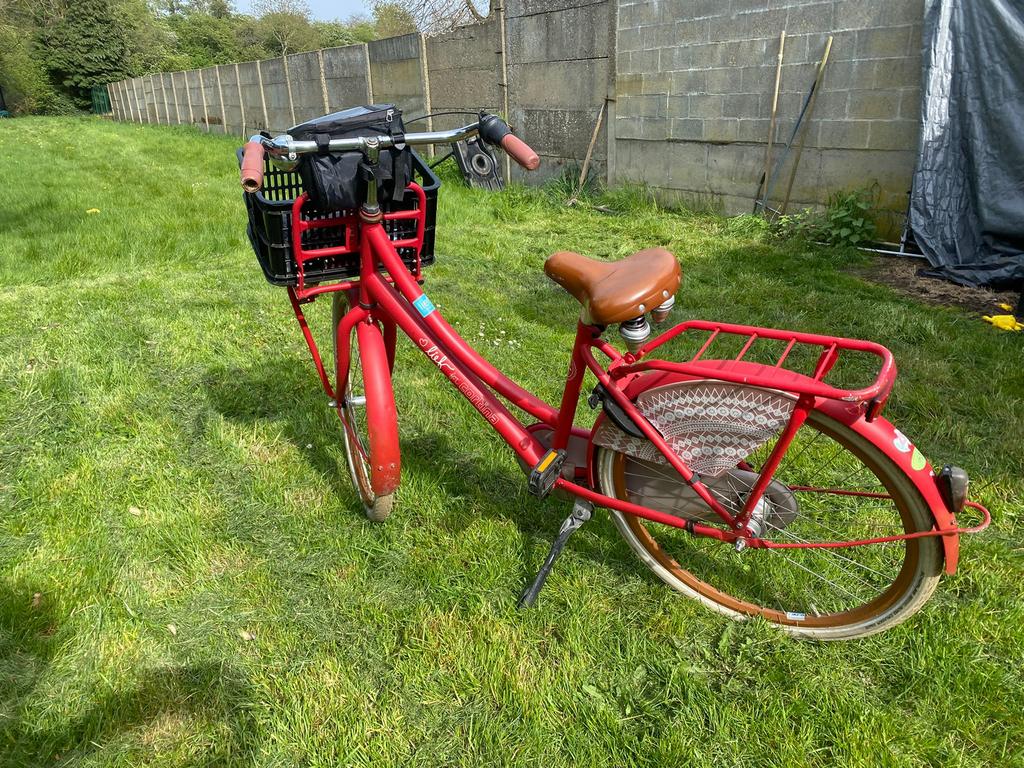 Meisjesfiets Cortina LIEF 26 inch rode transportfiets, Vitesses, Comme neuf, Enlèvement, Frein à rétropédalage