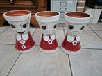 Vintage leuke terracotta bloempotten Italy, Tuin en Terras, Ophalen, Terracotta