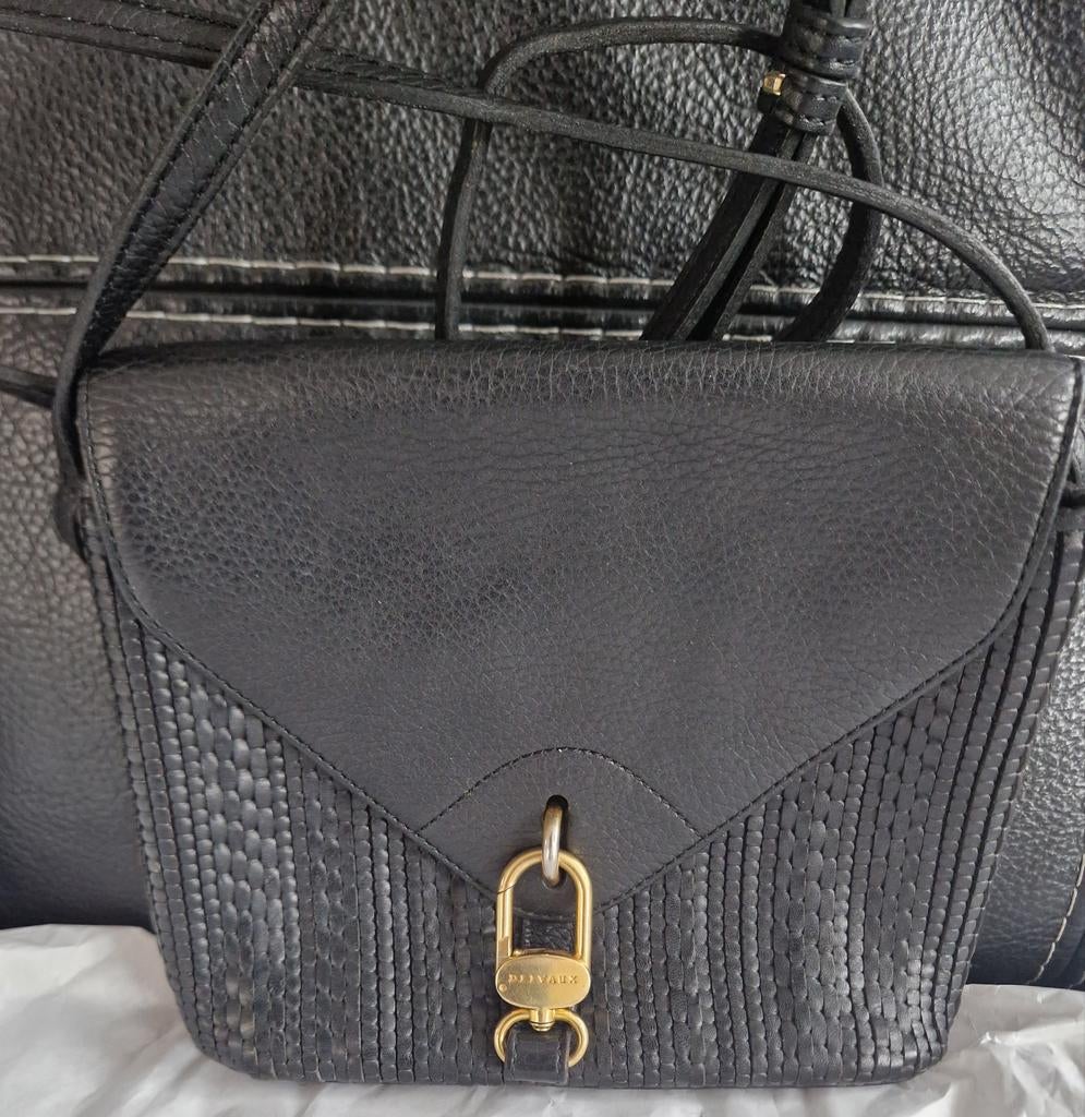 Zwarte handtas van Delvaux in heel goede staat. Model Grelon, Ophalen of Verzenden, Handtas