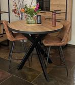 Handers&Hazel/ronde tafel, eiken/metal, Huis en Inrichting, Tafels | Eettafels, Ophalen, Overige materialen, Rond, Zo goed als nieuw