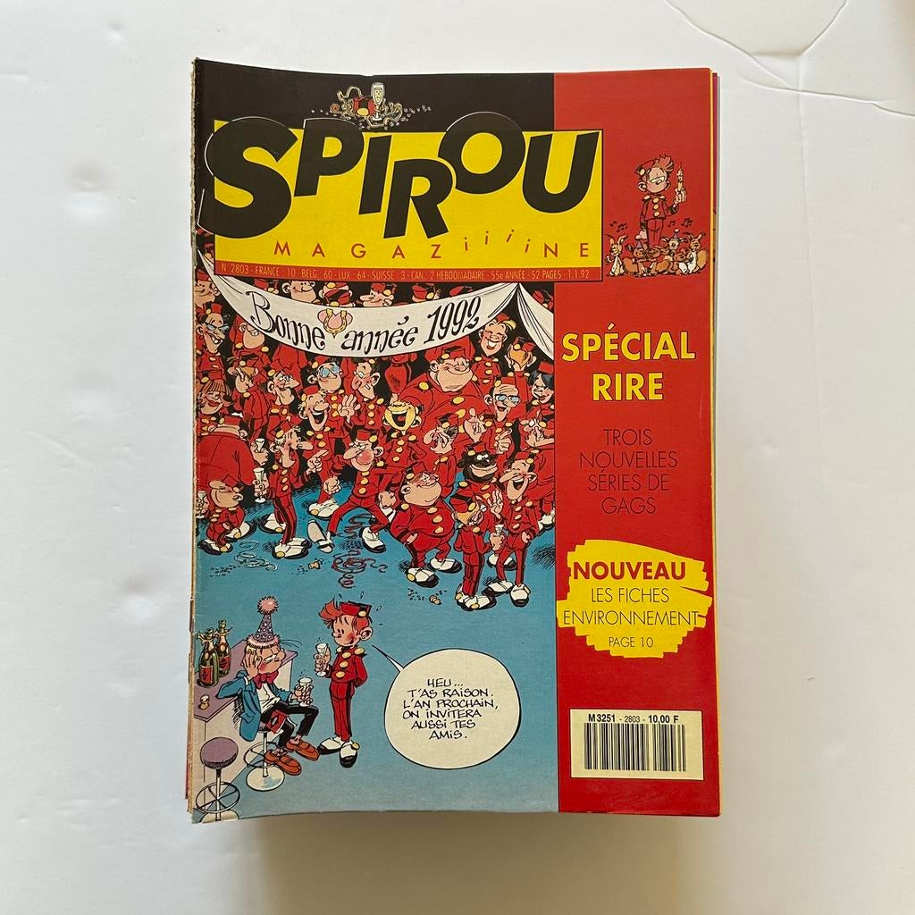 Spirou Magazine année 1992 complète, Collections, Enlèvement, Gaston ou Spirou, Comme neuf, Livre ou Jeu