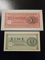 1 en 10 Reichsmark Duitsland WWII set 1944, Postzegels en Munten, Ophalen of Verzenden, Duitsland, Setje