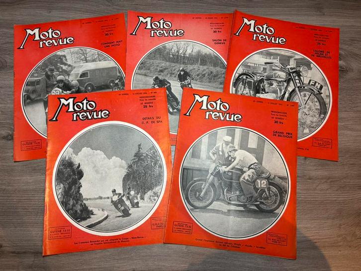 Moto Revue - 5 pièces, Motos, Modes d'emploi & Notices d'utilisation, Enlèvement ou Envoi